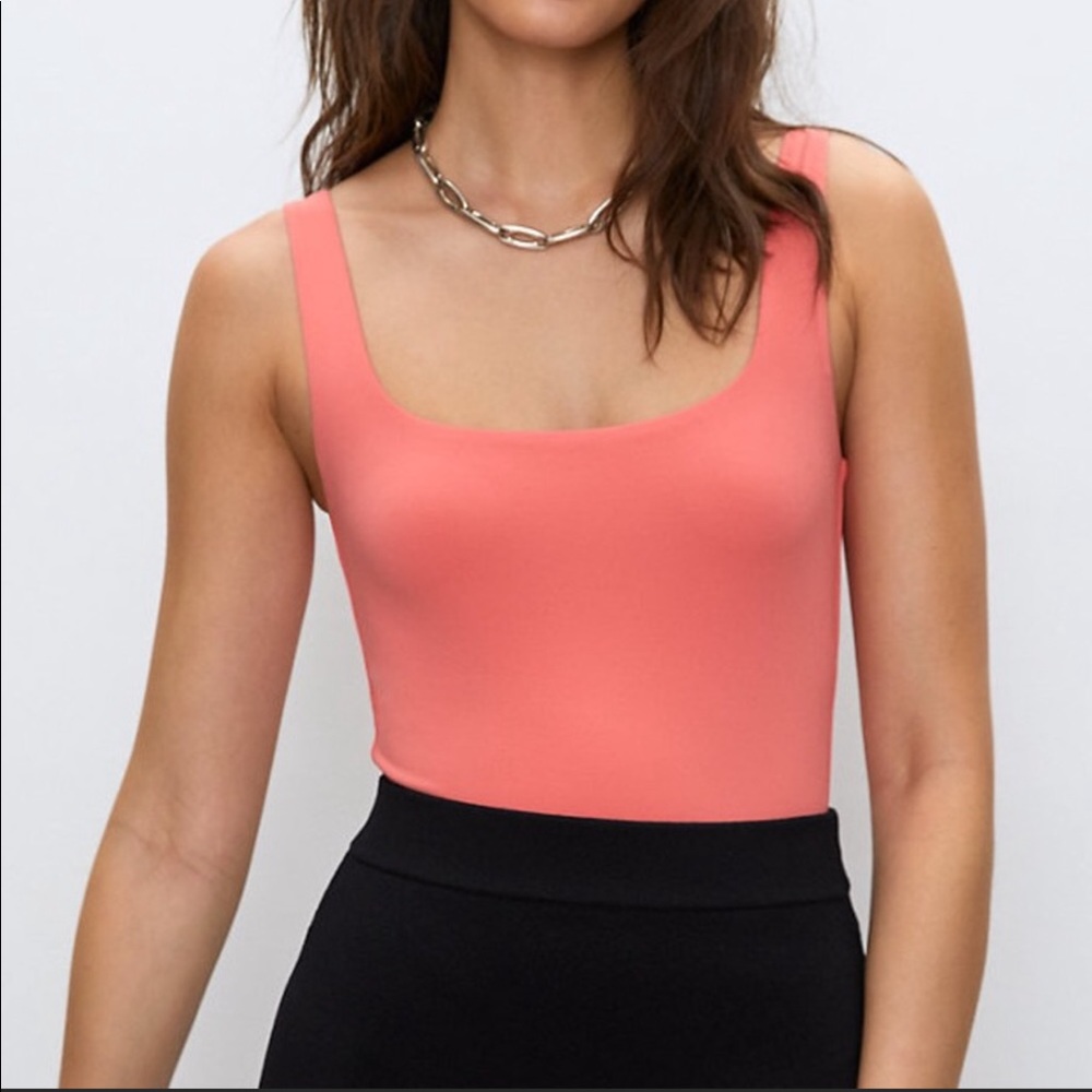 Aritzia Babaton Contour Fresco Pink M Bodysuit top
